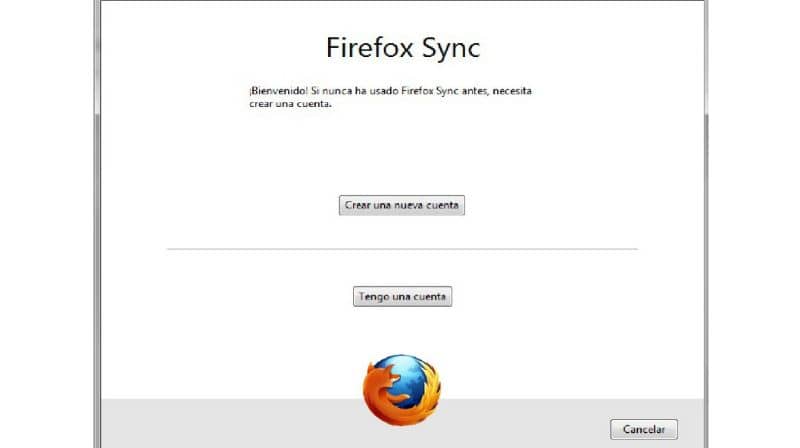 Create an account in Mozilla Sync