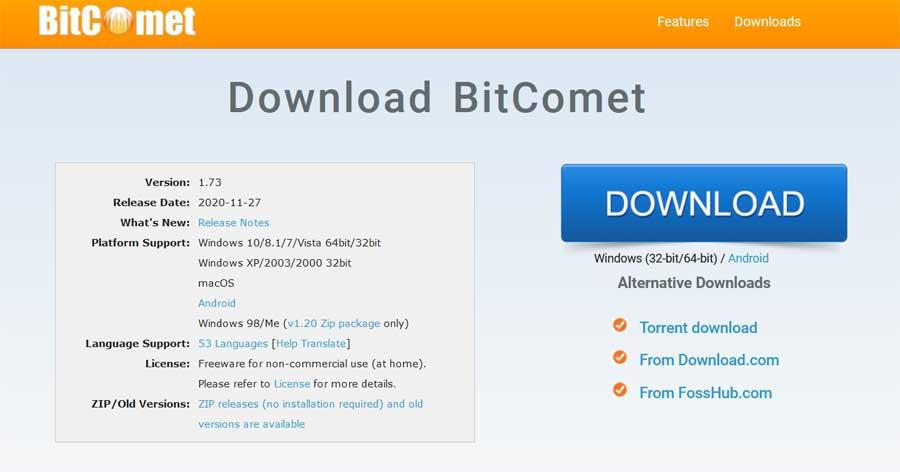 bitcomet download and install