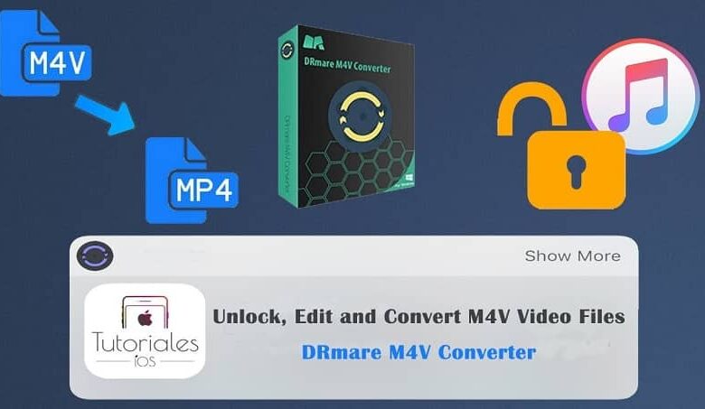 a program package is shown that allows you to unlock the file and convert the m4v to mp4