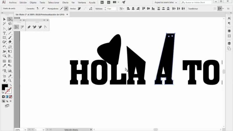 vector in Photoshop hello with white background