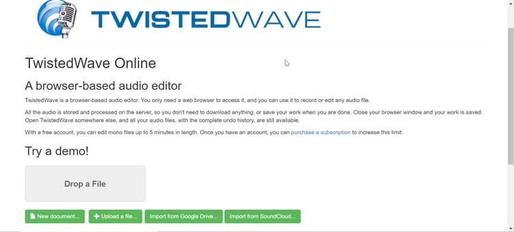 twistedwave online record computer audio