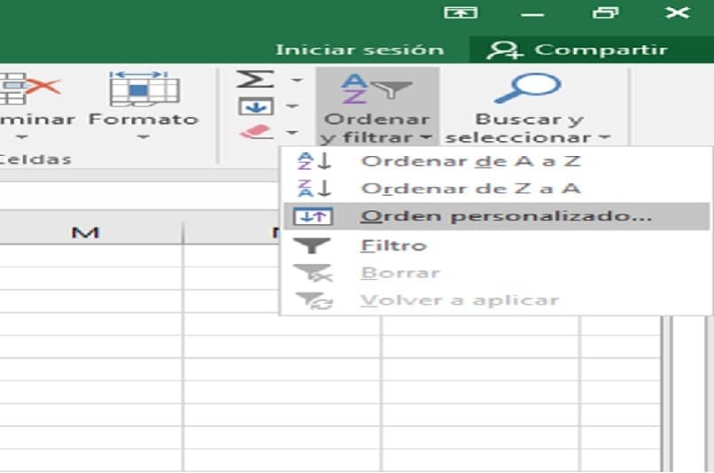 sort and filter in excel launch bar 
