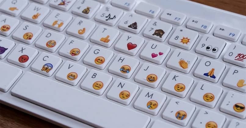 different emojis on keyboard