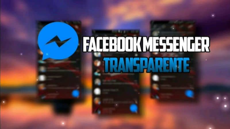 Facebook logo transparent with mesenger screen blur background 