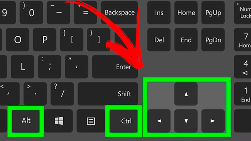 rotate screen windows 7 keyboard shortcut