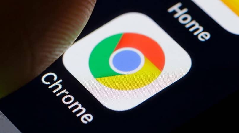 google chrome logo on mobile