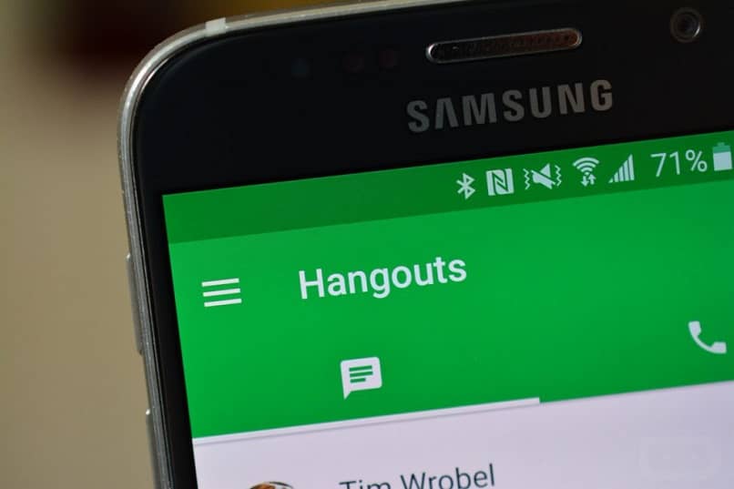 Using Hangouts on Samsung phone