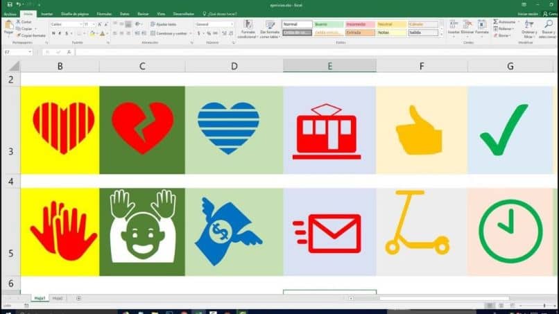 include excel icons