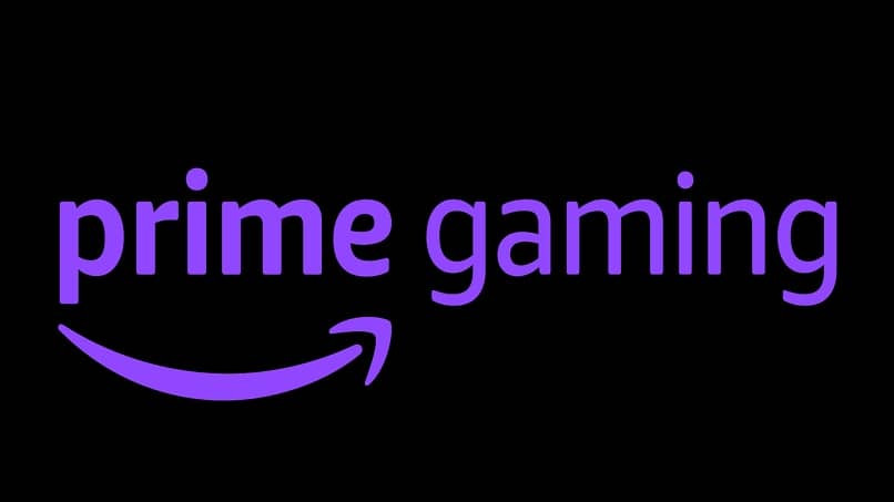 prime gaming purple letters black background