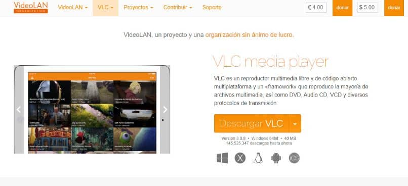 home page vlc white background tablet