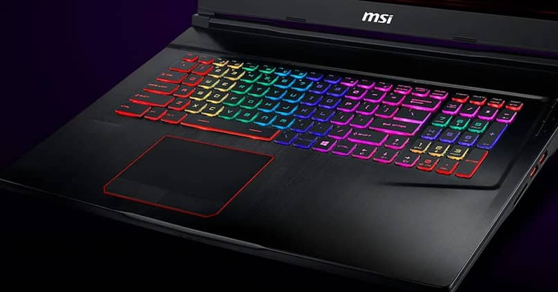 colorful modern keyboard laptop