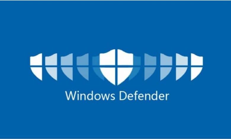 windows defender logo blue background
