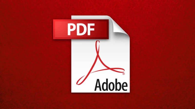 PDF logo red background