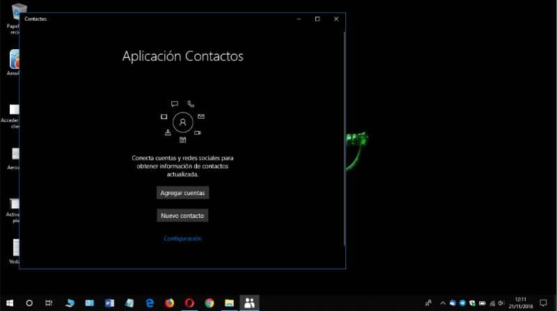 Windows 10 contacts app