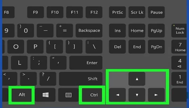 Change screen orientation with keyboard
