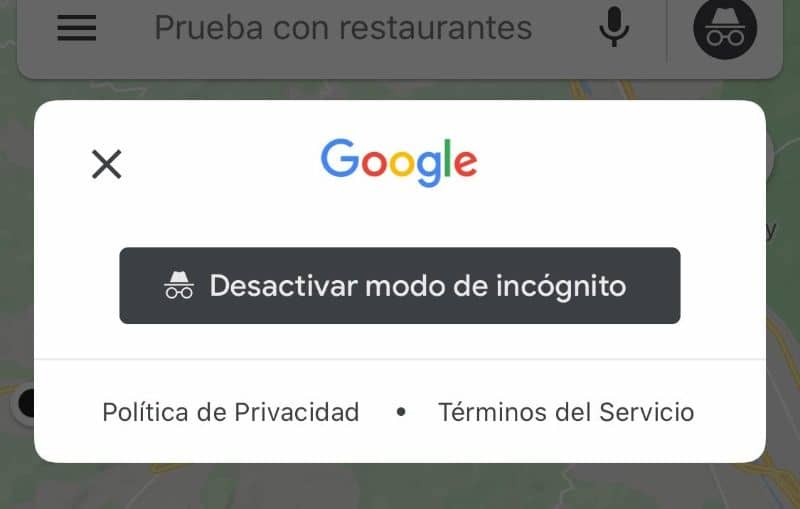 Browse incognito with Google
