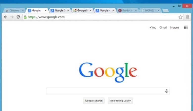 Google browser windows white background