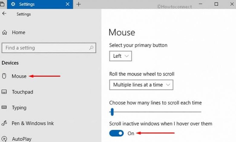 Activate scroll touchpad in Windows 10
