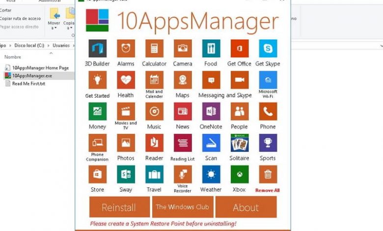 10appsmanager pre-installed apps