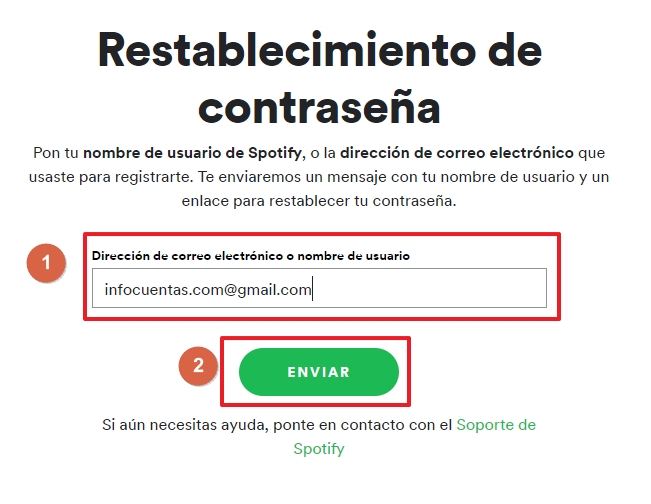 spotify password reset without requesting