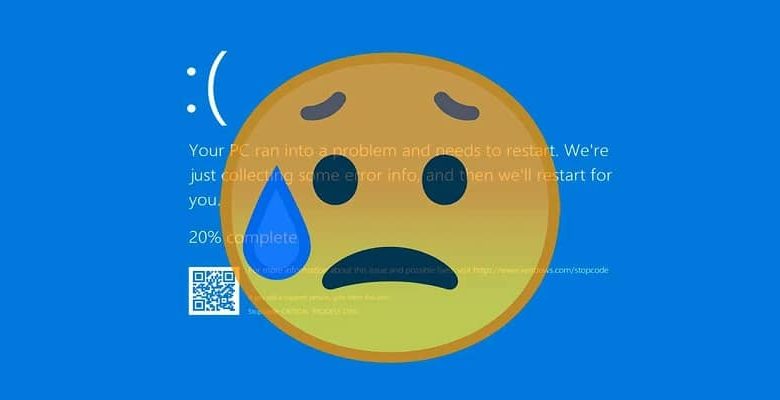 sad face emoji background bug blue screen