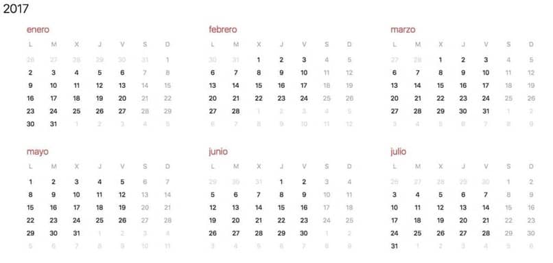 mac calendar design