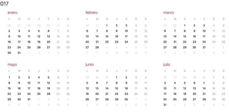mac calendar design