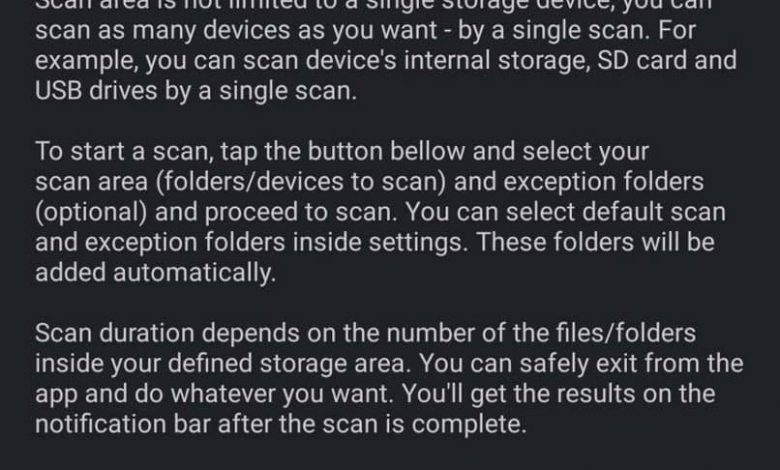 android folder cleaner scanner