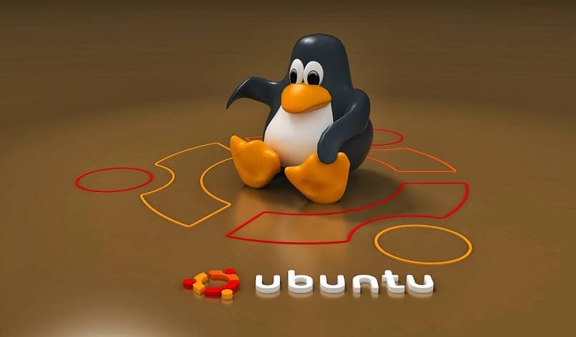 linux mascot with ubuntu logo