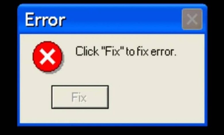 windows error popup